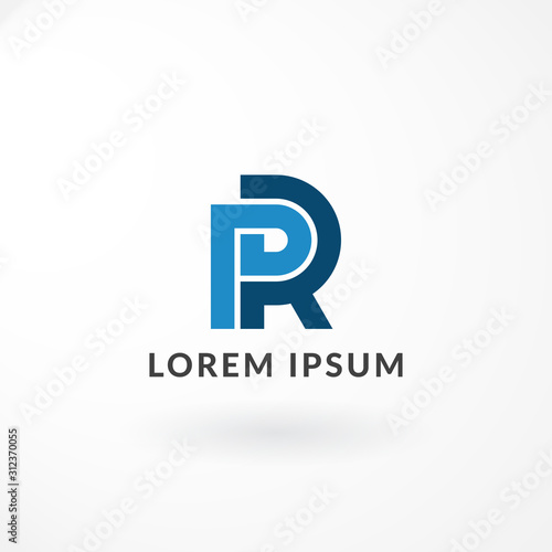 Monogram Design Letter with Combination Letter P and R