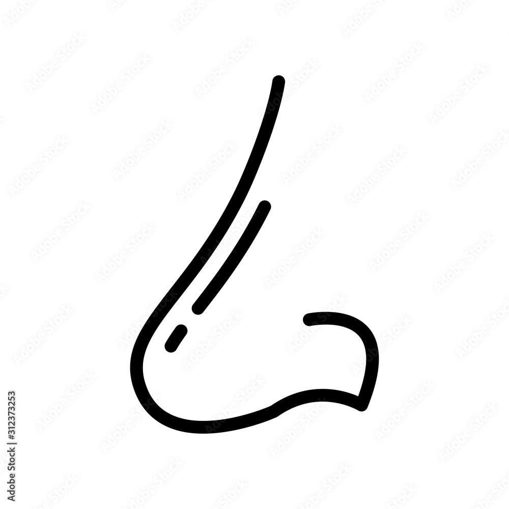 Nose icon vector simple design Nose icon vector simple design