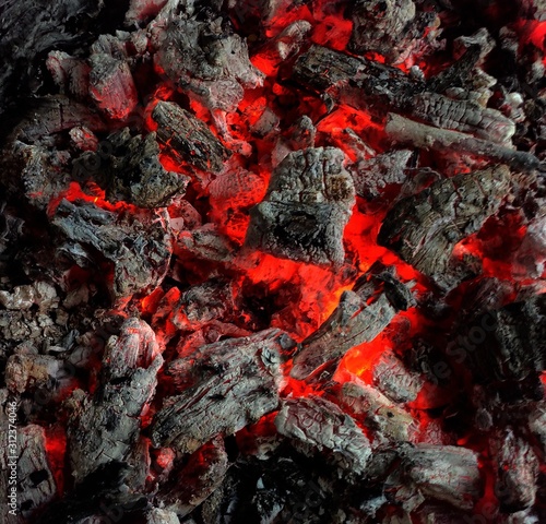 coals in fire
