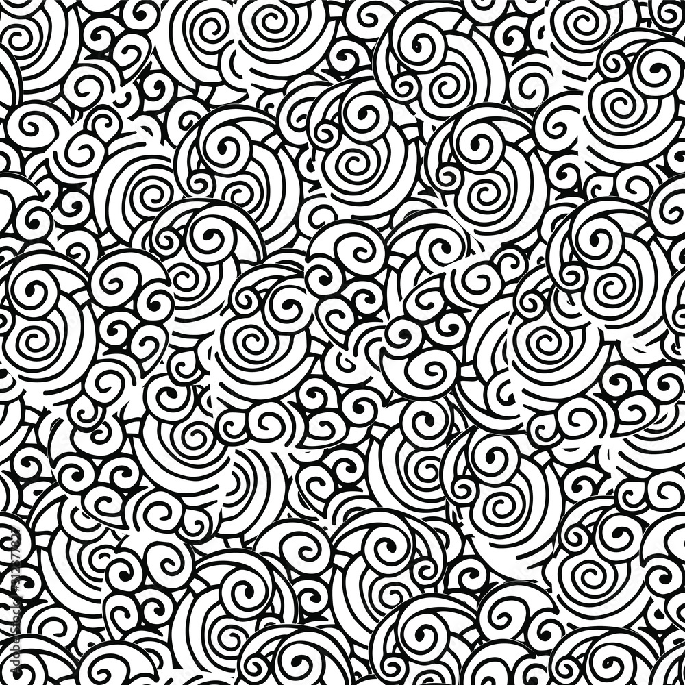 Seamless vector pattern. Hearts in curls. Ideal for paper and gift products. Design greeting cards and wedding invitations, birthday, Valentine's Day, Mother's Day, holiday Seamless vector pattern. Hearts in curls. Ideal for paper and gift products. Design greeting cards and wedding invitations, birthday, Valentine's Day, Mother's Day, holiday
