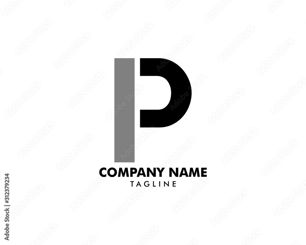 Initial Letter IP Logo Template Design Initial Letter IP Logo Template Design