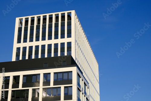 Exterior of a modern office buildings in new contemporary business center.