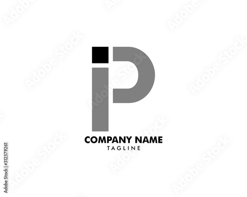 Initial Letter IP Logo Template Design