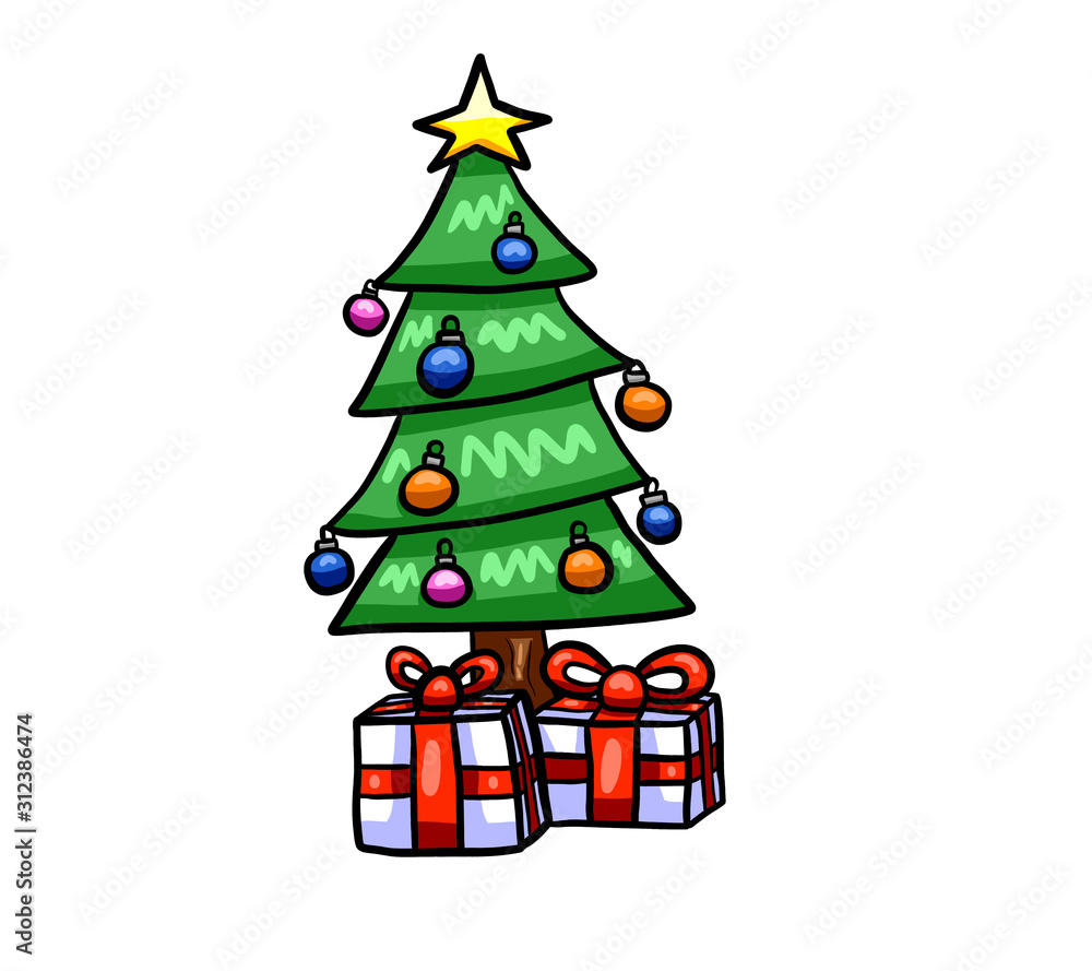 Stylized Beautiful Christmas Tree Stylized Beautiful Christmas Tree
