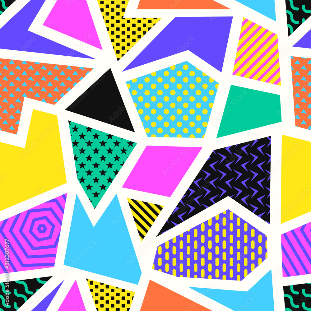 vector modern geometric seamless pattern on white vector modern geometric seamless pattern on white