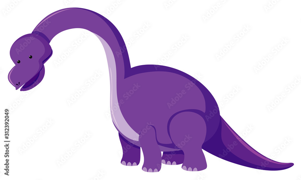 Single picture of purple brachiosaurus