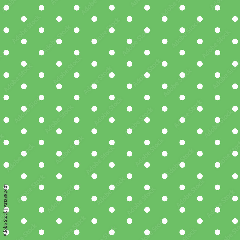 Background template design with polkadots on green