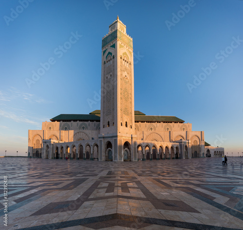 Hassan II Mosque is a mosque in Casablanca, Morocco. It is the largest mosque in Africa and the 3rd largest in the world. Its minaret is the world's second highest minaret at 210m Construction details photo