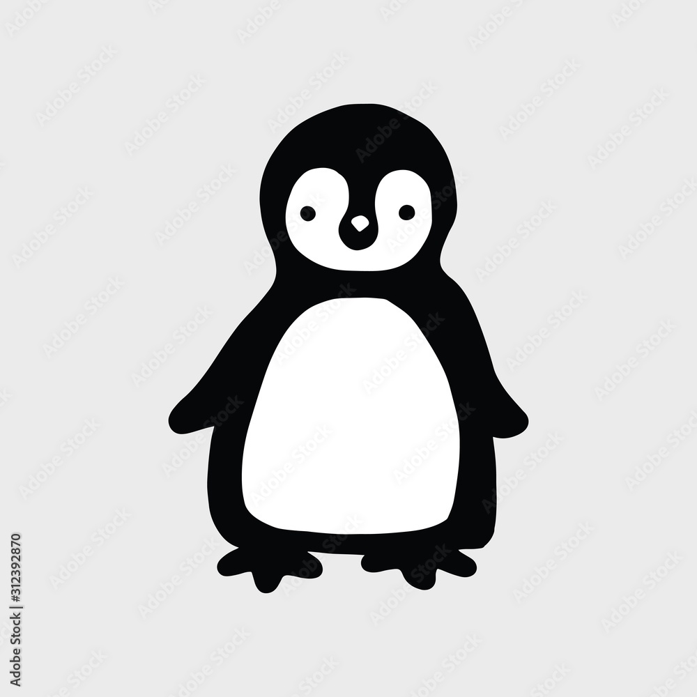 Fototapeta premium vector illustration of a penguin