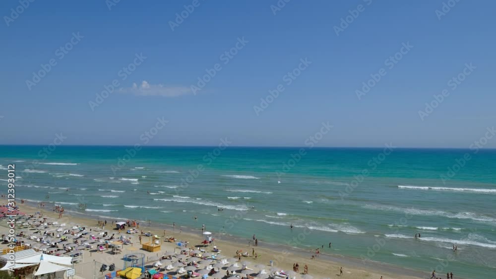 Senigallia Beach Waves and People, Top View. Senigallia Beach Waves and People, Top View.