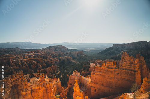 Beautiful view over the Bryce Canyon in USA