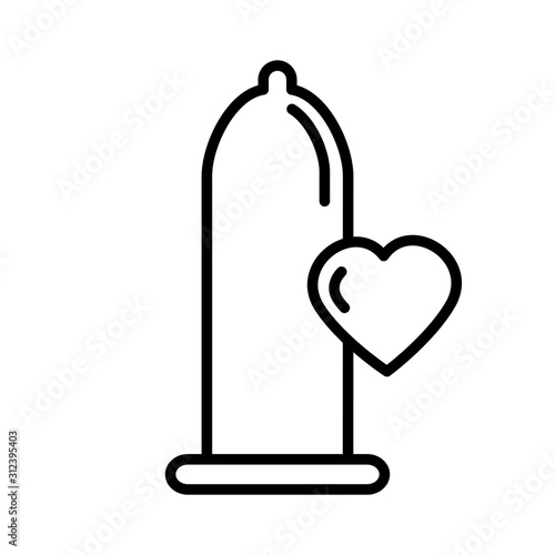 Condom contraception icon vector