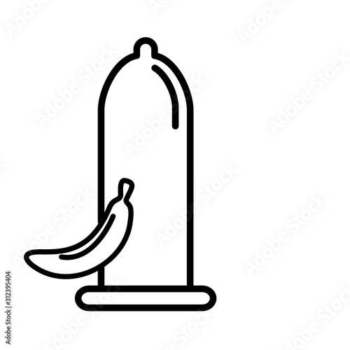 Condom contraception icon vector