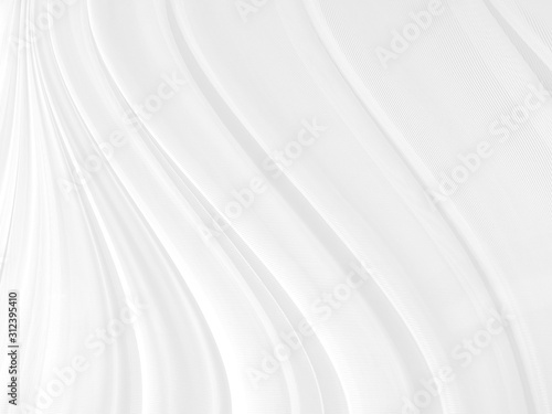 White cloth background. White art picture. White cloth wave image. White cloth background abstract with soft waves.