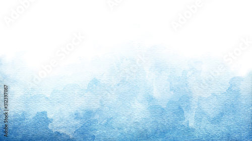 Blue azure turquoise abstract watercolor background for textures backgrounds and web banners design © Aleksandr Matveev
