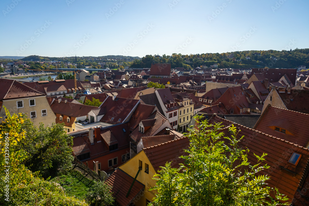 Roofs of houses in the old town. Meissen. Germany.