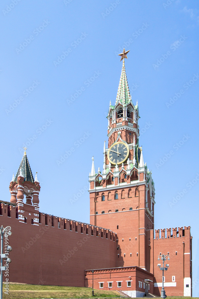 Savior Tower at the Red Square in Moscow