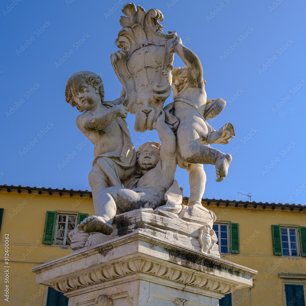 Obraz premium Putty Fountain, Piazza dei Miracoli, Pisa, Tuscany, Italy