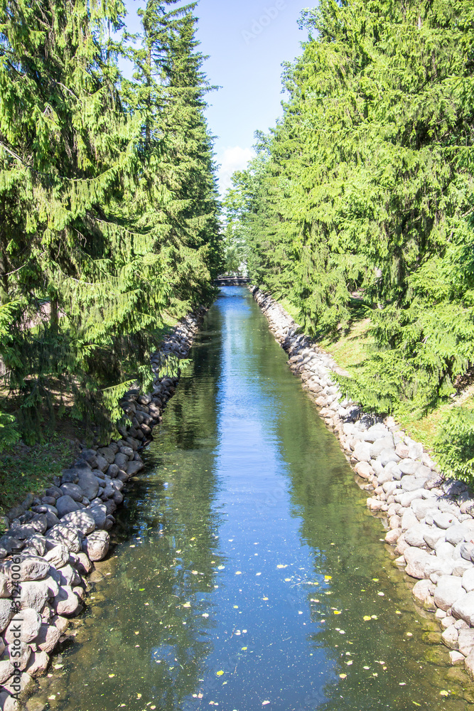 Fototapeta premium Park in Tsarskoye Selo, Saint Petersburg, Russia