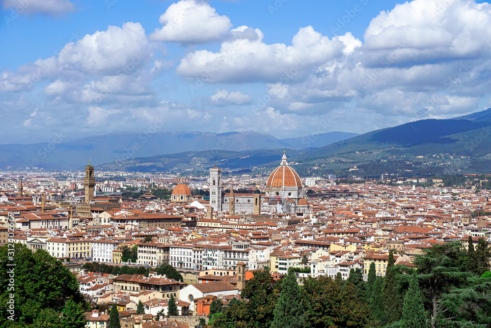 Florence panorama from Piazzale Michelangelo. Toscana. Italy.