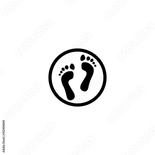 Human foot soles shape, vector symbol