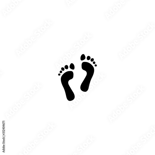 Human foot soles shape, vector symbol