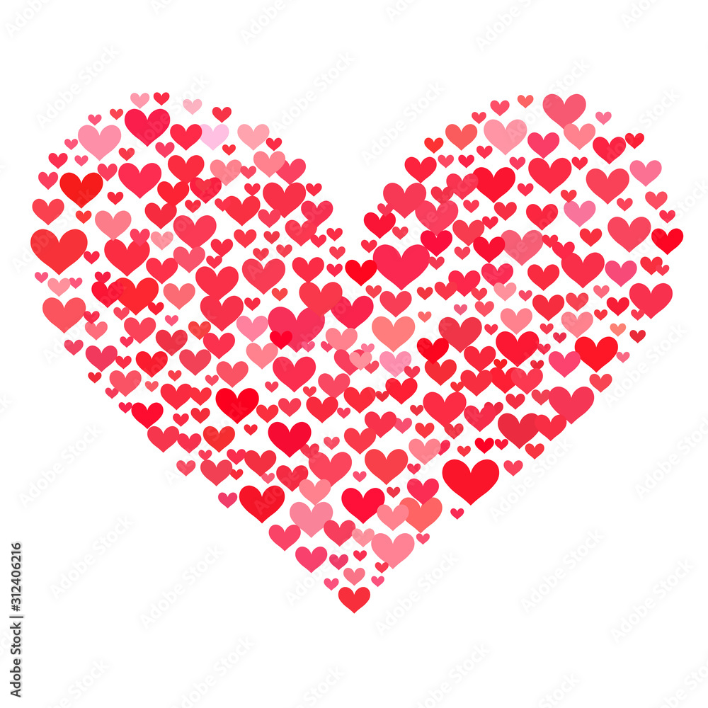 Heart of hearts. Vector illustration. Heart of hearts. Vector illustration.