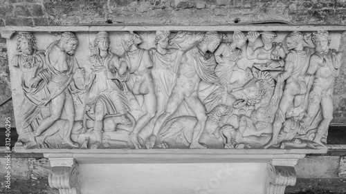 Tomb in Camposanto Monumentale, Pisa, Tuscany, Italy