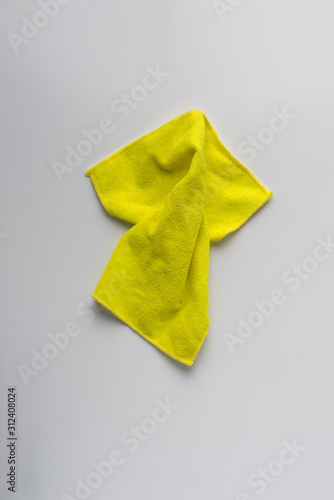 top view of the color microfiber washing rag to clean the surface