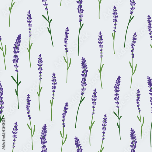 Abstract vector seamless minimalistic pattern  background with lavender flowers. Suitable for creating greeting cards  invitations  banners  web  flyers  backgrounds  covers  brochures  posters.