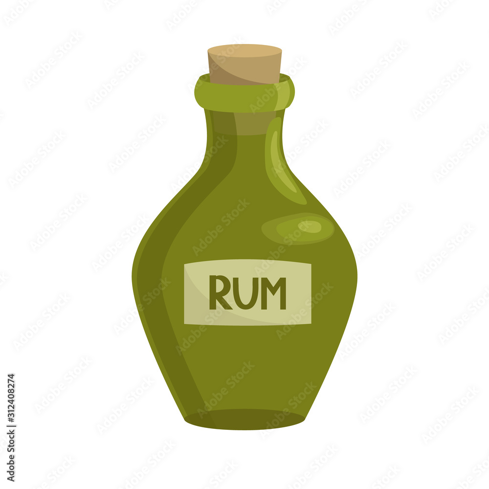 Isolated bottle of rum vector illustration. Isolated bottle of rum vector illustration.