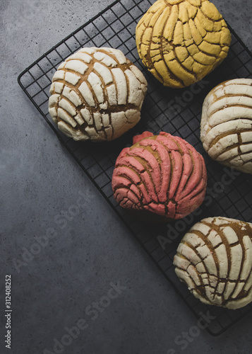 Mexican sweet bread conchas