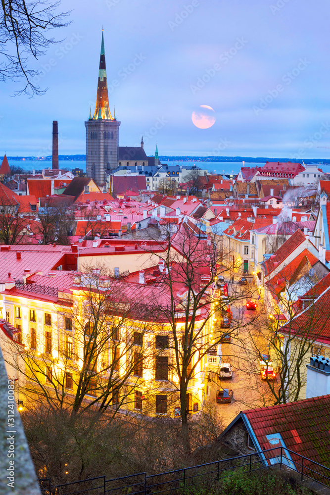 Obraz premium Panorama of medieval Tallinn