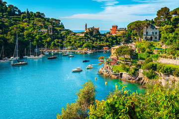 Papier peint photo Ligurie Port pittoresque de Portofino en Ligurie  © janoka82