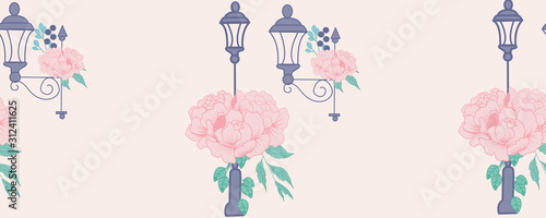 abstract floral background with flowers