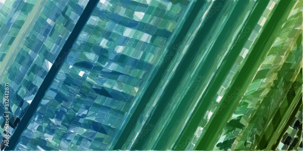 Obraz premium abstract futuristic modern tech stripes wallpaper with teal blue, pastel blue and forest green colors