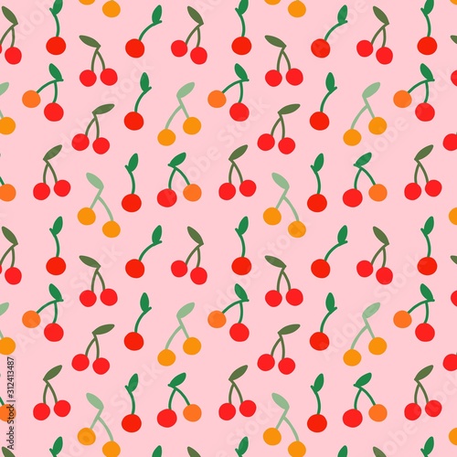 Fototapeta Naklejka Na Ścianę i Meble -  Cherries pattern