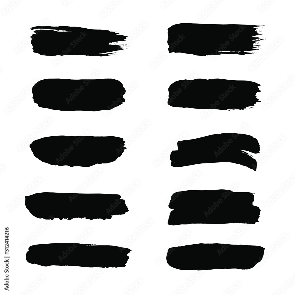 Set of vector brush strokes. Banners for your text. Set of vector brush strokes. Banners for your text.