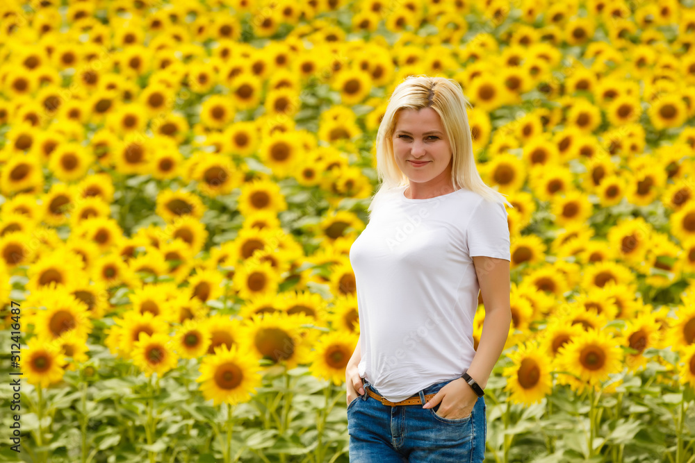 young woman with a sunflower young woman with a sunflower