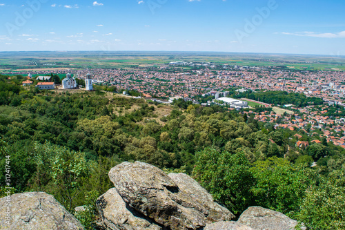 Panoramic view of the city of Vrsac, Serbia