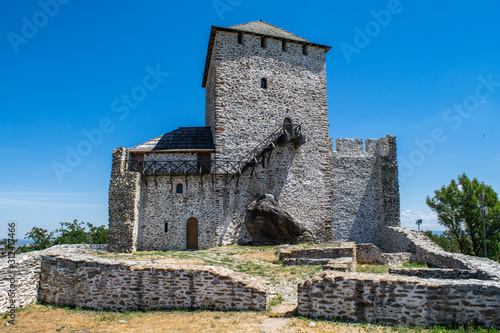 Ruined walls of Vrsac Castle in Serbia