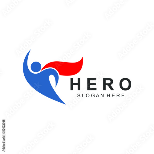 Flying Hero Mascot Logo Design