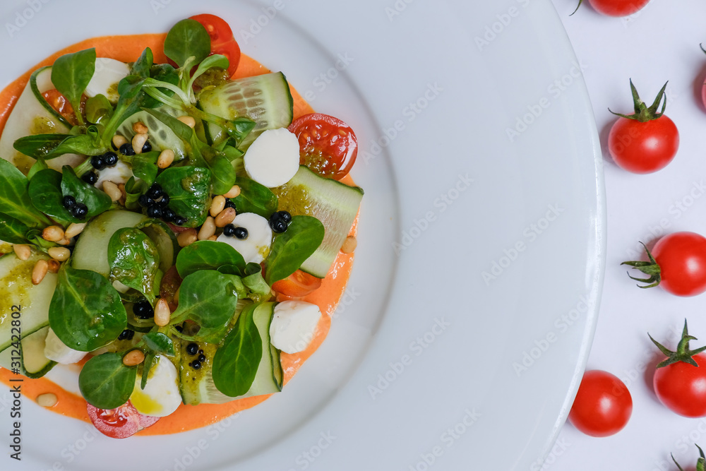 salad with tomatoes and basil salad with tomatoes and basil