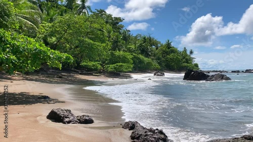 Costa Rica. Beach at the pacific coast in the Corcovado National Park (Spanish: Parque Nacional Corcovado).