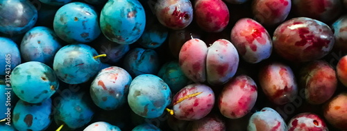 colorful plums