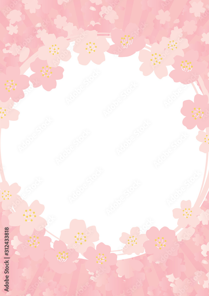 春　桜　花　イラスト　カード　ポスター　チラシ　背景