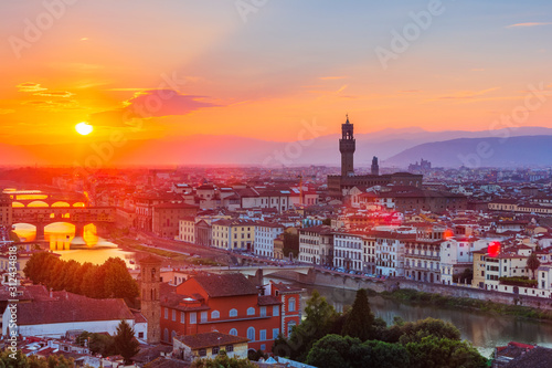 Florence, Italy. View of Florence from Piazzale Michelangelo.