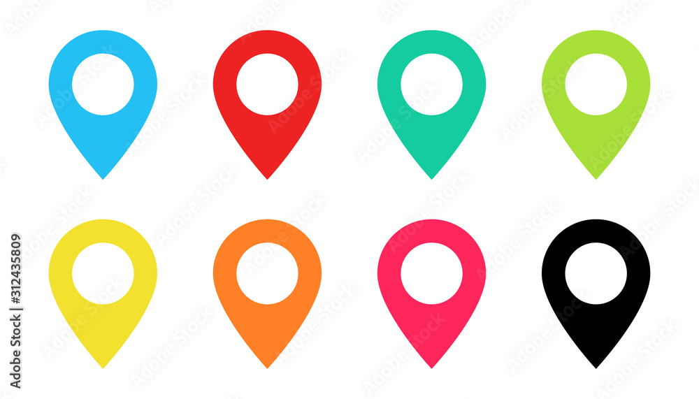Set of location icons Set of location icons