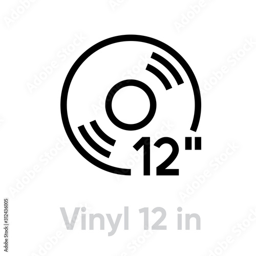Vinyl 12 inch icon photo