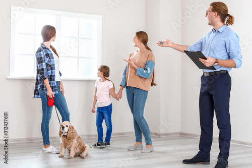 Real estate agent showing l...